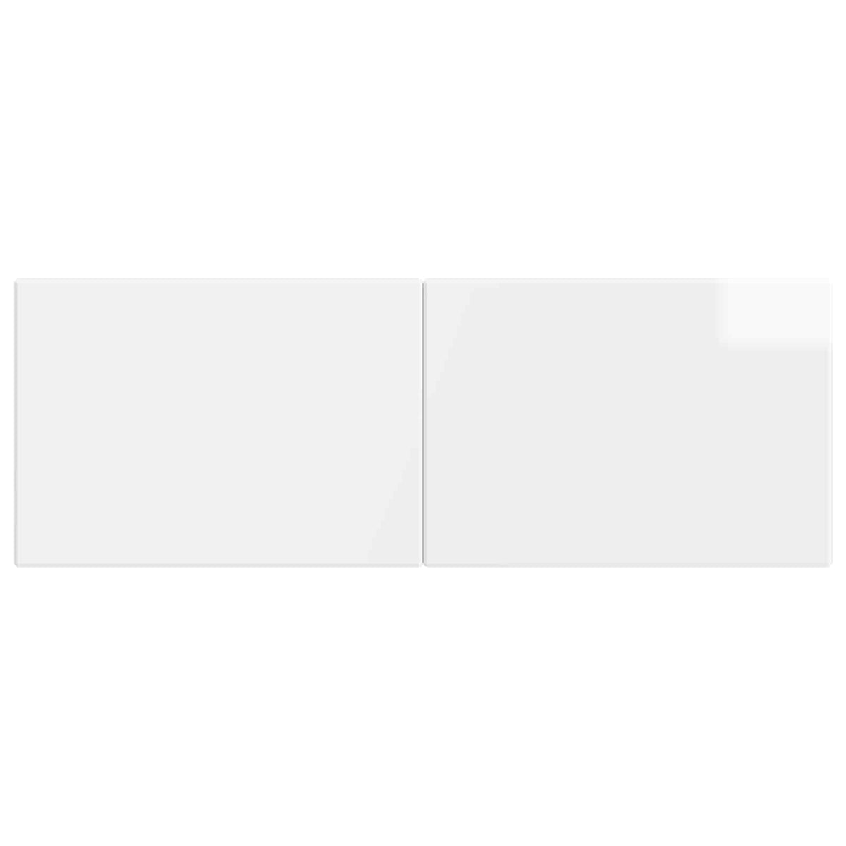 Wall-Mounted Headboard BREDA Engineered Wood Width 140 cm High gloss white