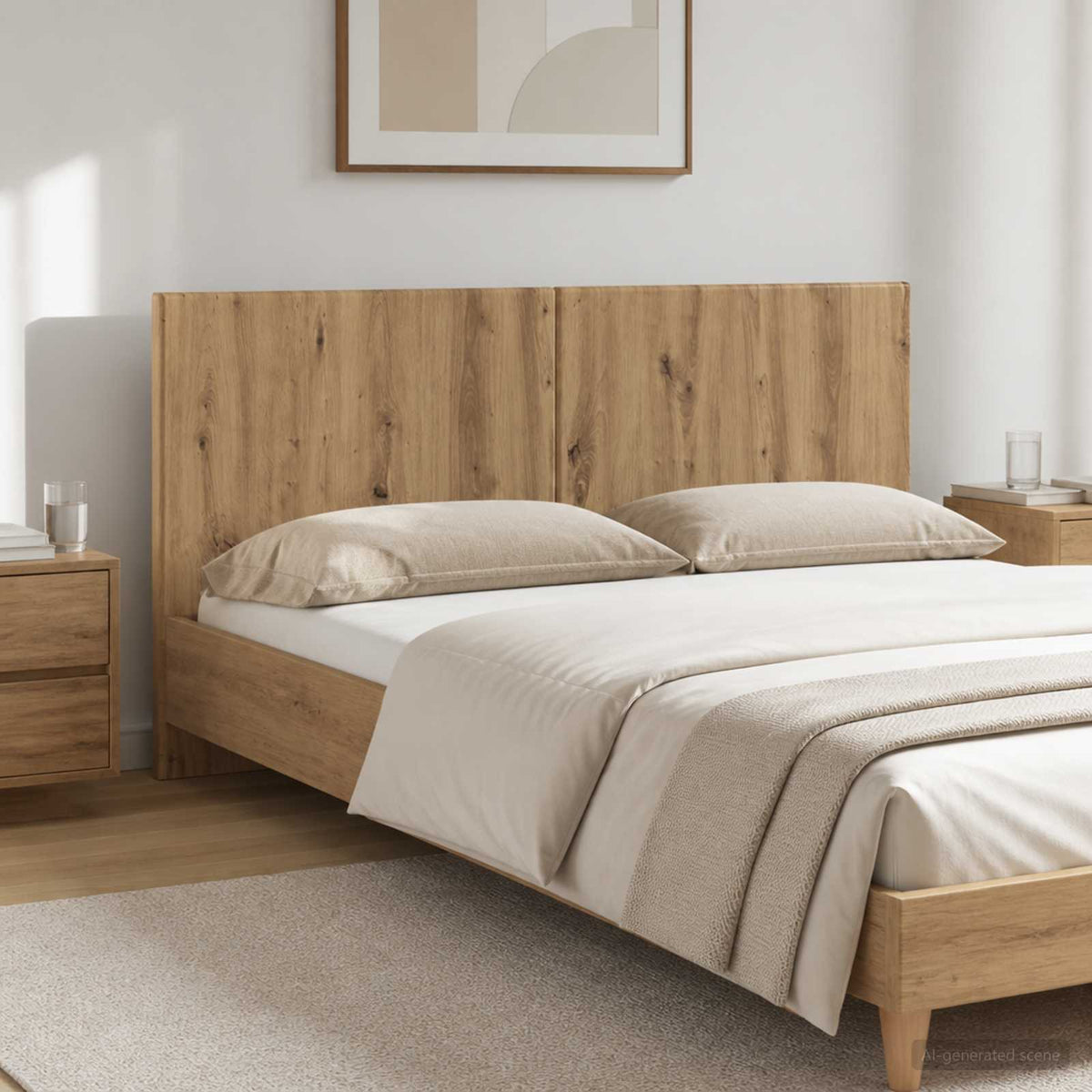 vidaXL Wall-Mounted Headboard BREDA Engineered Wood Width 140 cm