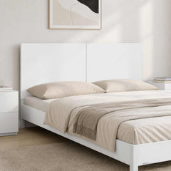 vidaXL Wall-Mounted Headboard BREDA High Gloss White Engineered Wood 1
