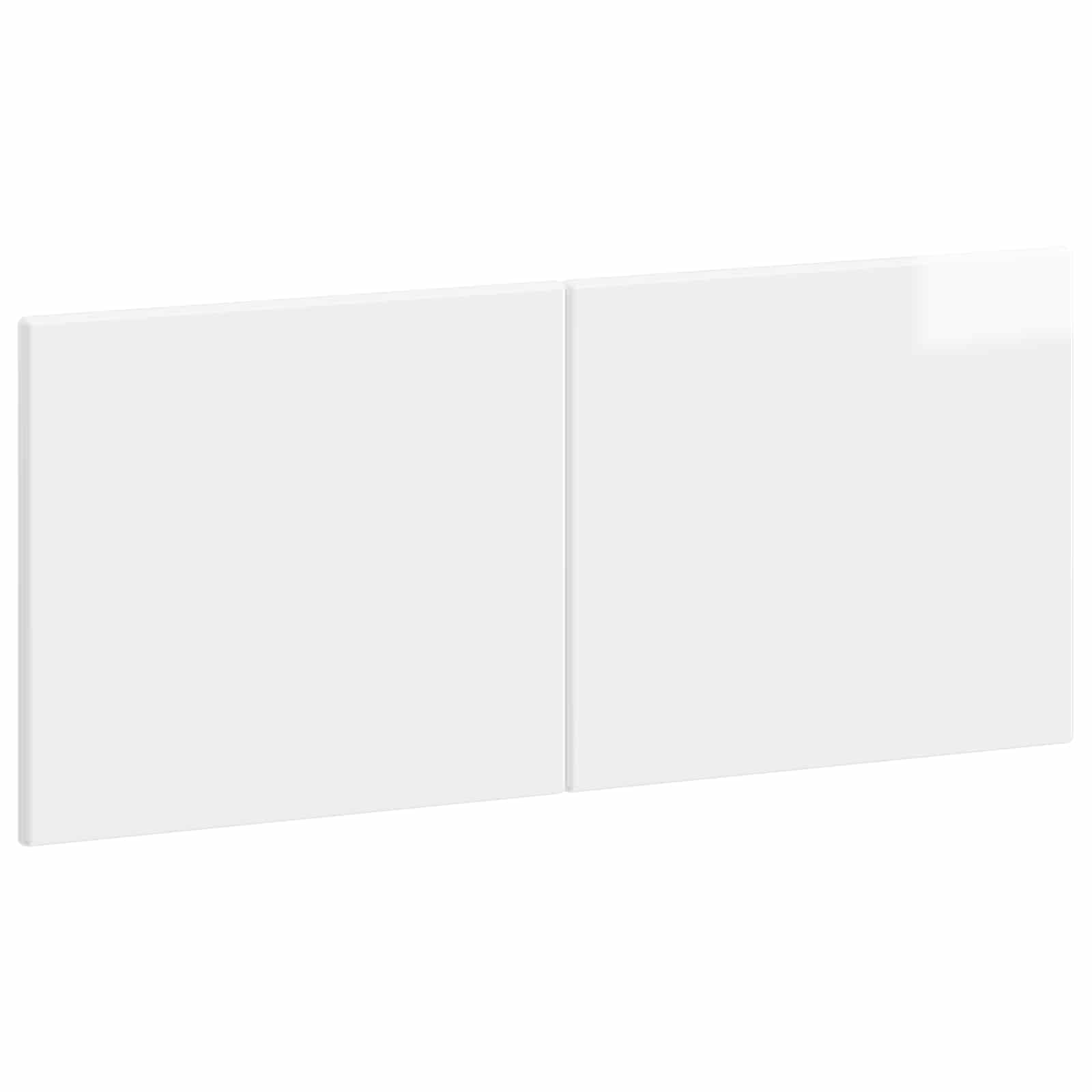 vidaXL Wall-Mounted Headboard BREDA High Gloss White Engineered Wood 2