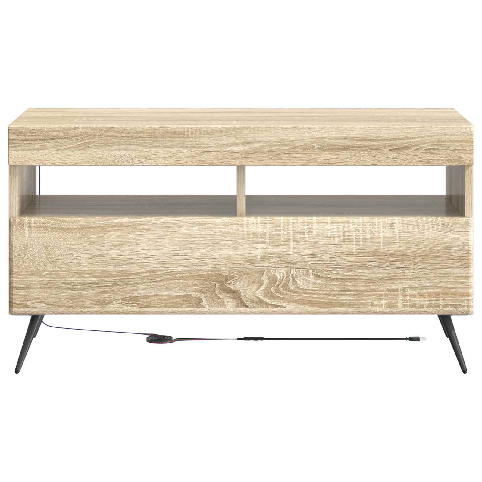 vidaXL LED TV Cabinet Sonoma Oak Engineered Wood 6