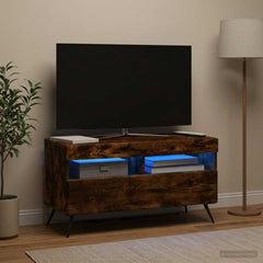 vidaXL LED TV Cabinet Smoked Oak Engineered Wood 1