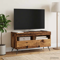 vidaXL LED TV Cabinet Old Wood Engineered Wood 1