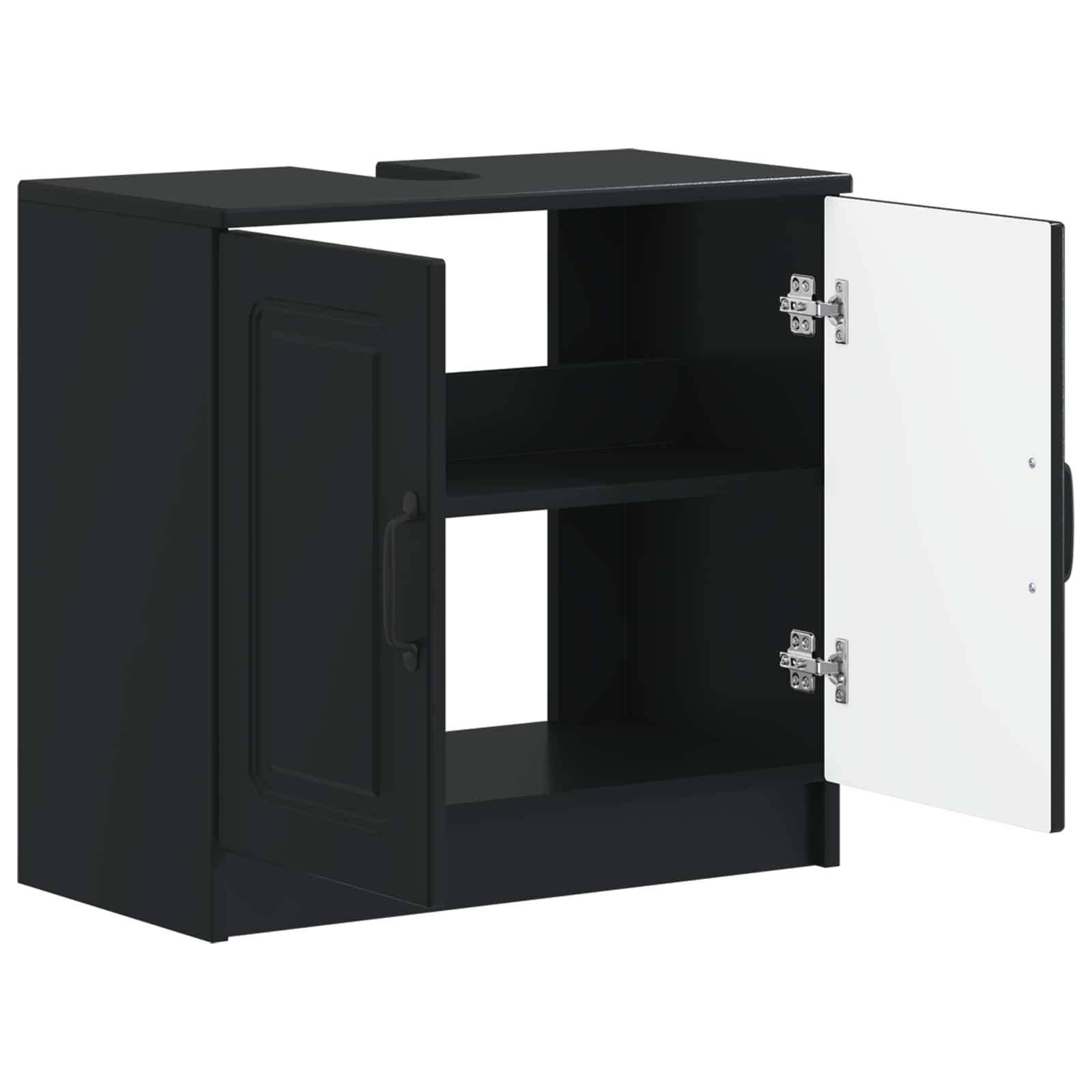 vidaXL Bathroom Sink Cabinet UTRECHT Black 59.5 x 31.5x 59 cm 3