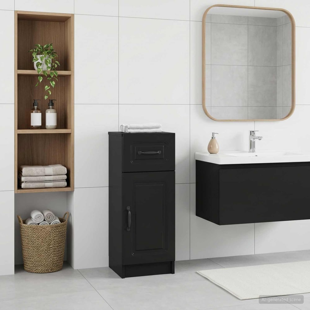 Bathroom Storage Cainet UTRECHT 30 x 31 x 77 cm Black