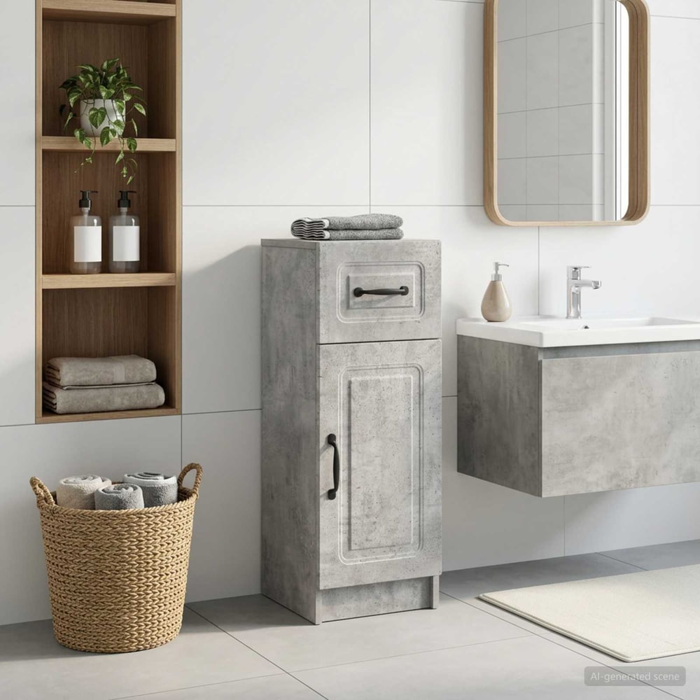 Bathroom Storage Cainet UTRECHT 30 x 31 x 77 cm Concrete grey