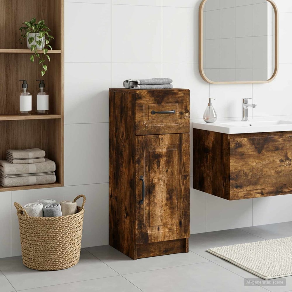 Bathroom Storage Cainet UTRECHT 30 x 31 x 77 cm Smoked oak