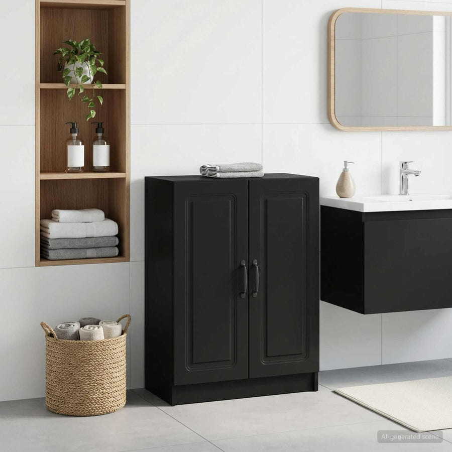 vidaXL Bathroom Storage Cainet UTRECHT Black 59.5 x 31 x 77 cm 1