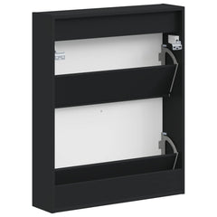 vidaXL Wall-Mounted Shoe Cabinet UTRECHT 71 x 17 x 86 cm Black 6