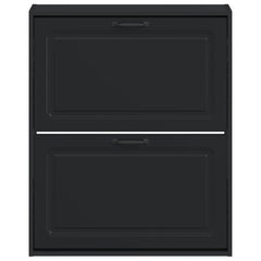 vidaXL Wall-Mounted Shoe Cabinet UTRECHT 71 x 17 x 86 cm Black 4