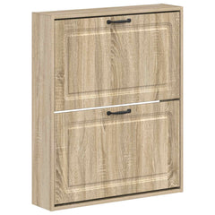 vidaXL Wall-Mounted Shoe Cabinet UTRECHT 71 x 17 x 86 cm Sonoma Oak 2