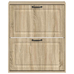 vidaXL Wall-Mounted Shoe Cabinet UTRECHT 71 x 17 x 86 cm Sonoma Oak 4