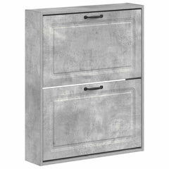 vidaXL Wall-Mounted Shoe Cabinet UTRECHT 71 x 17 x 86 cm Concrete Grey 2