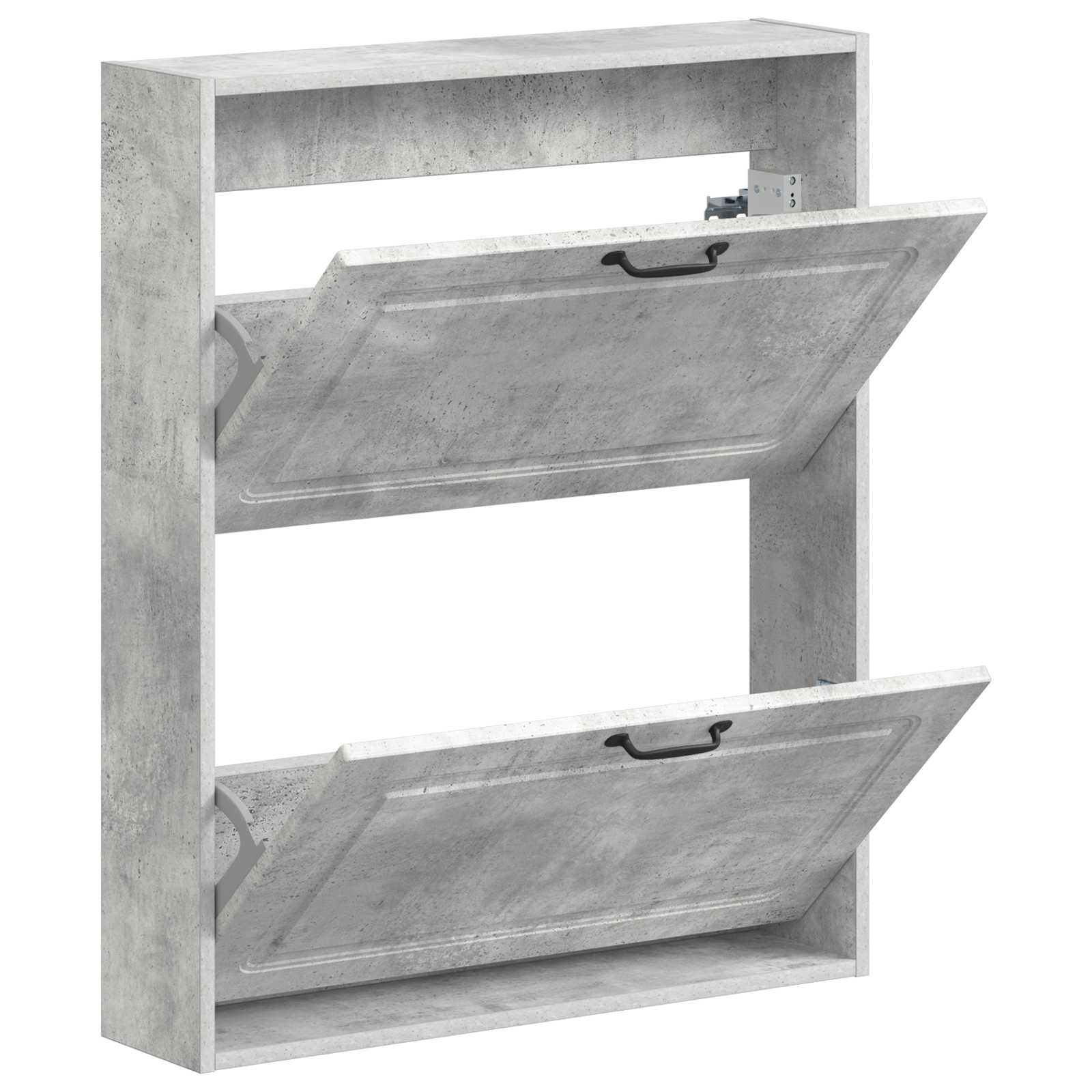 vidaXL Wall-Mounted Shoe Cabinet UTRECHT 71 x 17 x 86 cm Concrete Grey 3