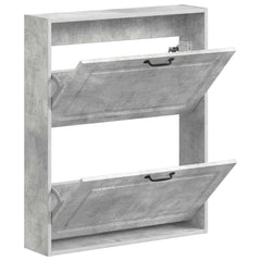 vidaXL Wall-Mounted Shoe Cabinet UTRECHT 71 x 17 x 86 cm Concrete Grey 3