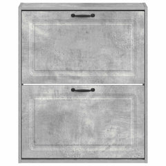 vidaXL Wall-Mounted Shoe Cabinet UTRECHT 71 x 17 x 86 cm Concrete Grey 4