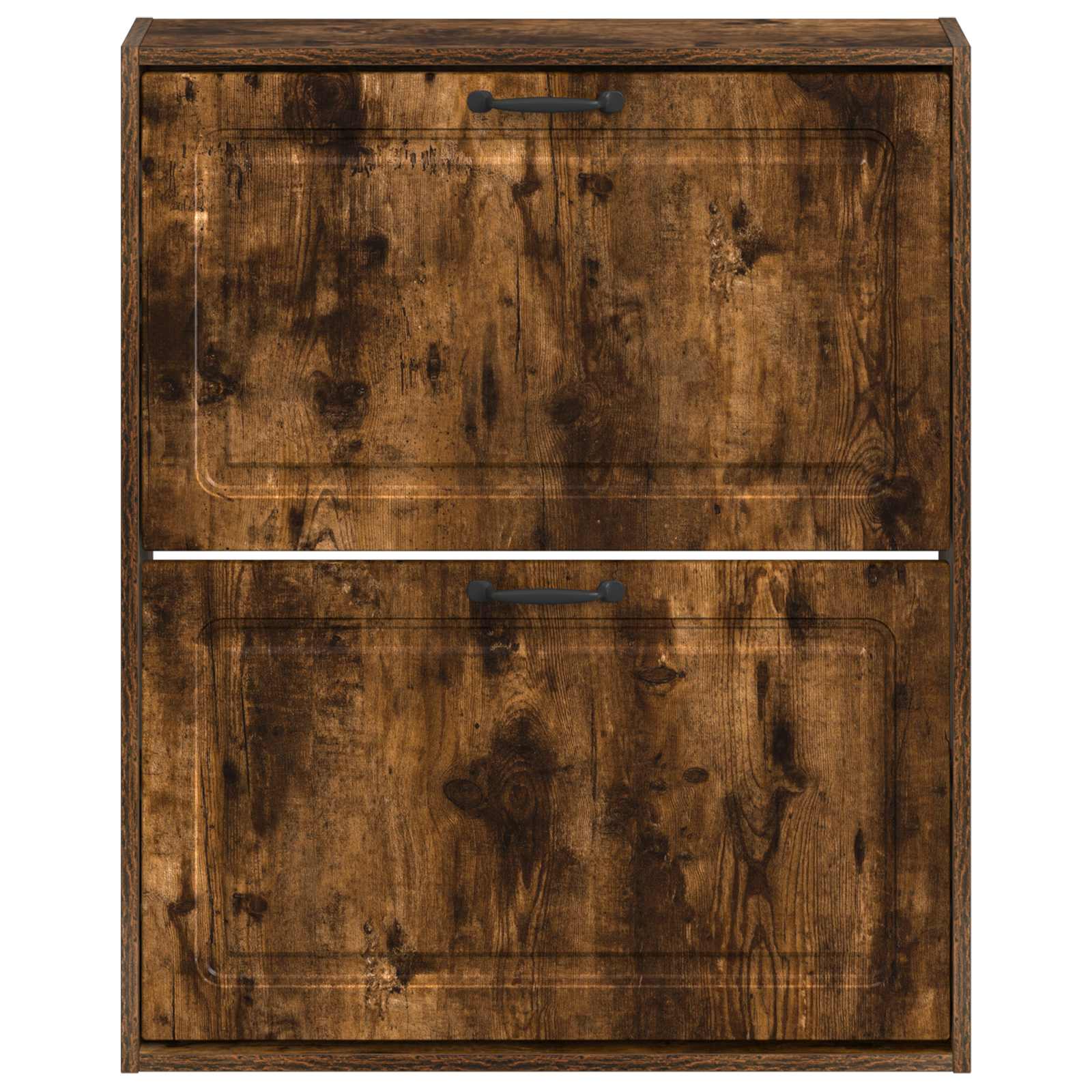vidaXL Wall-Mounted Shoe Cabinet UTRECHT 71 x 17 x 86 cm Smoked Oak 4