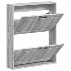 vidaXL Wall-Mounted Shoe Cabinet UTRECHT 71 x 17 x 86 cm Grey Sonoma 3