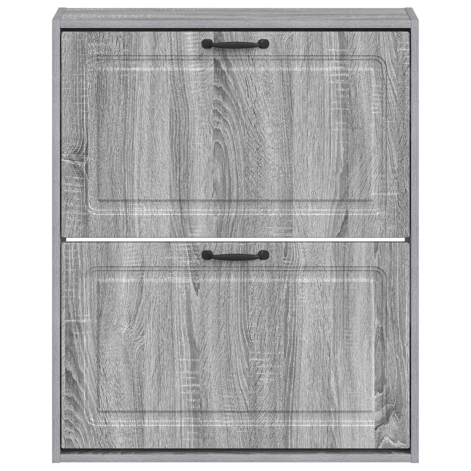 vidaXL Wall-Mounted Shoe Cabinet UTRECHT 71 x 17 x 86 cm Grey Sonoma 4