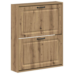 vidaXL Wall-Mounted Shoe Cabinet UTRECHT 71 x 17 x 86 cm Artisan Oak 2