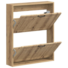 vidaXL Wall-Mounted Shoe Cabinet UTRECHT 71 x 17 x 86 cm Artisan Oak 3
