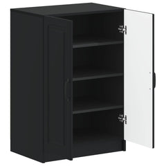vidaXL Shoe Cabinet UTRECHT 59.5 x 39.5 x 87 cm Engineered Wood Black 3