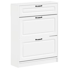 vidaXL Shoe Cabinet UTRECHT 78 x 24 x 100 cm Engineered Wood White 2