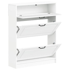 vidaXL Shoe Cabinet UTRECHT 78 x 24 x 100 cm Engineered Wood White 3