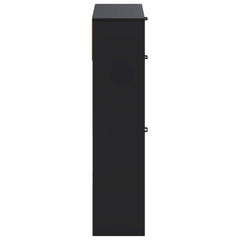 vidaXL Shoe Cabinet UTRECHT 78 x 24 x 100 cm Engineered Wood Black 5