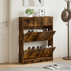 vidaXL Shoe Cabinet UTRECHT 78 x 24 x 100 cm Engineered Wood 1