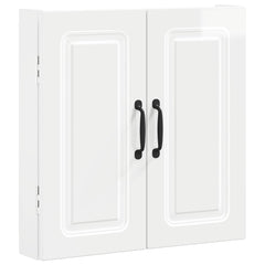 vidaXL Dartboard Cabinet UTRECHT High Gloss White Engineered Wood 4