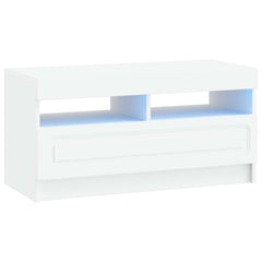 vidaXL LED TV Cabinet White Engineered Wood 2