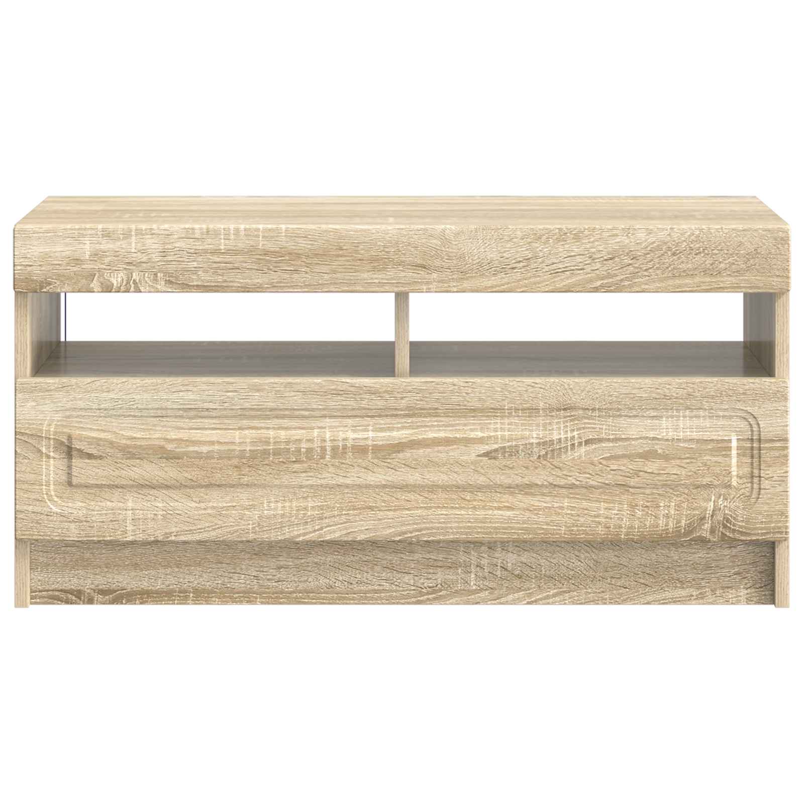 vidaXL LED TV Cabinet Sonoma Oak Engineered Wood 6