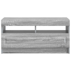 vidaXL LED TV Cabinet Grey Sonoma Engineered Wood 6