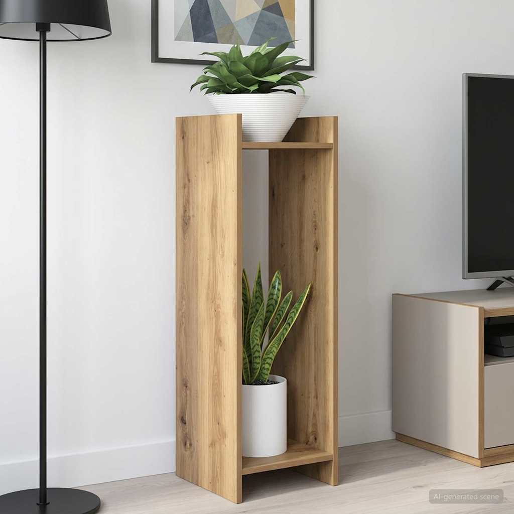 vidaXL Plant Stand Artisan Oak 30 x 30 x 100 cm Engineered Wood 4
