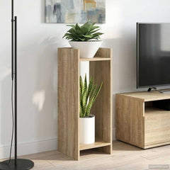 vidaXL Plant Stand 2 pcs Sonoma Oak 30 x 30 x 80 cm Engineered Wood 1