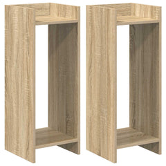 vidaXL Plant Stand 2 pcs Sonoma Oak 30 x 30 x 80 cm Engineered Wood 2