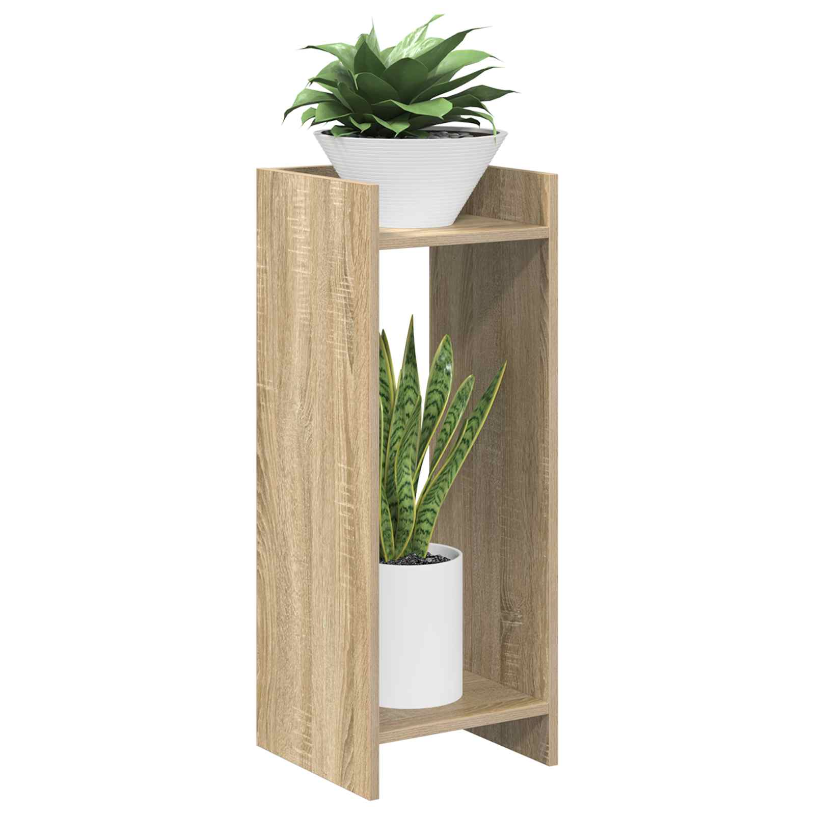 vidaXL Plant Stand 2 pcs Sonoma Oak 30 x 30 x 80 cm Engineered Wood 3