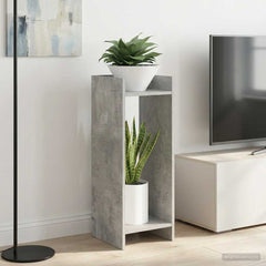 vidaXL Plant Stand 2 pcs Concrete Grey 30 x 30 x 80 cm Engineered Wood 1