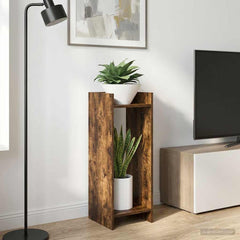 vidaXL Plant Stand 2 pcs Smoked Oak 30 x 30 x 80 cm Engineered Wood 1
