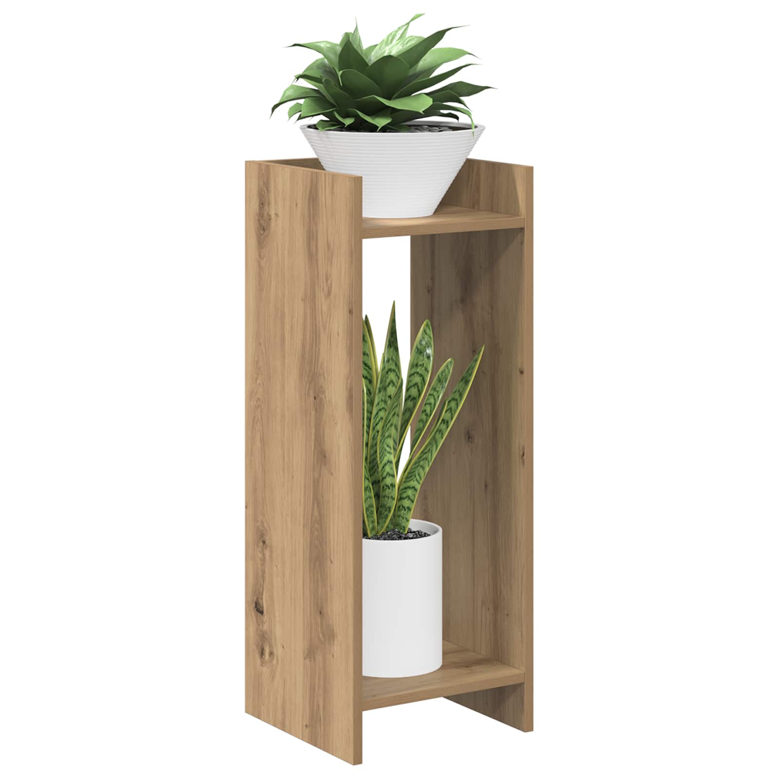 vidaXL Plant Stand 2 pcs Artisan Oak 30 x 30 x 80 cm Engineered Wood 3