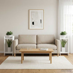 vidaXL Plant Stand 2 pcs White 30 x 30 x 60 cm Engineered Wood 4