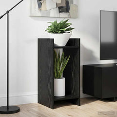 vidaXL Plant Stand Black Oak 30 x 30 x 60 cm Engineered Wood 4