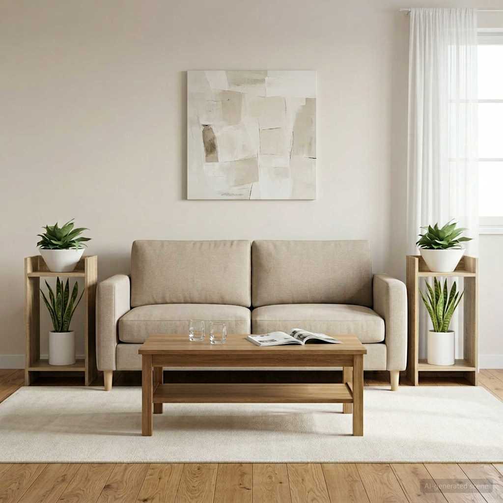 vidaXL Plant Stand 2 pcs Sonoma Oak 30 x 30 x 60 cm Engineered Wood 1