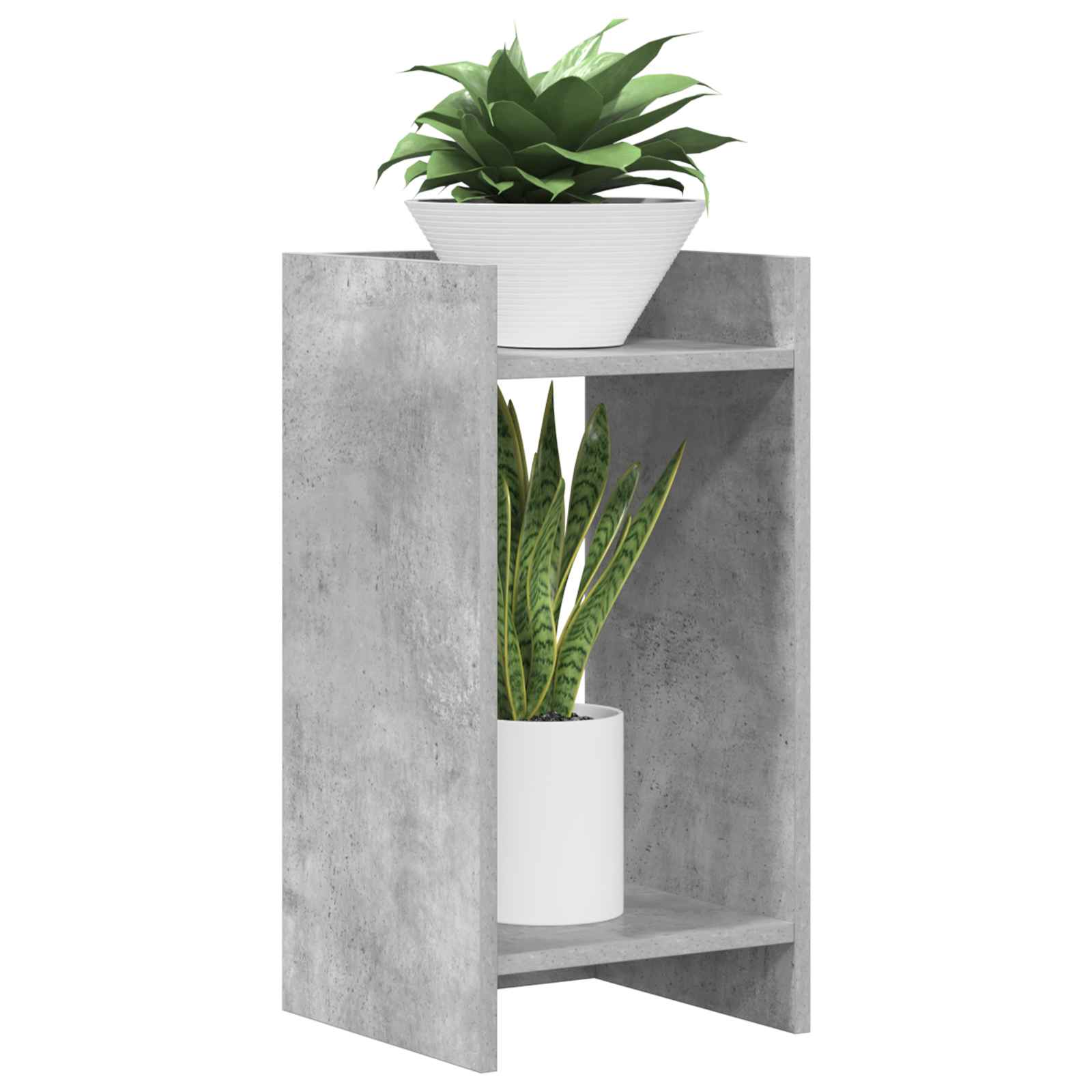 vidaXL Plant Stand 2 pcs Concrete Grey 30 x 30 x 60 cm Engineered Wood 3