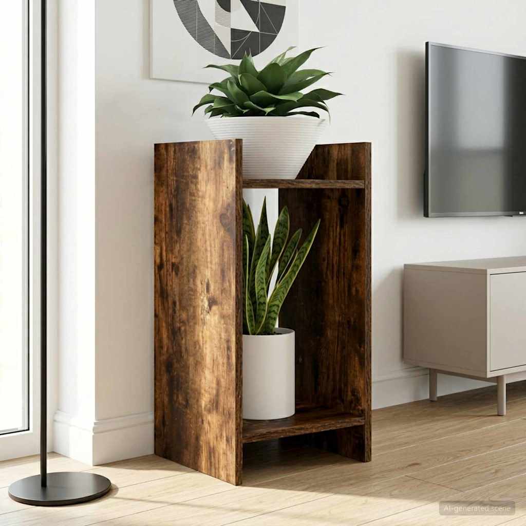 vidaXL Plant Stand 2 pcs Smoked Oak 30 x 30 x 60 cm Engineered Wood 1
