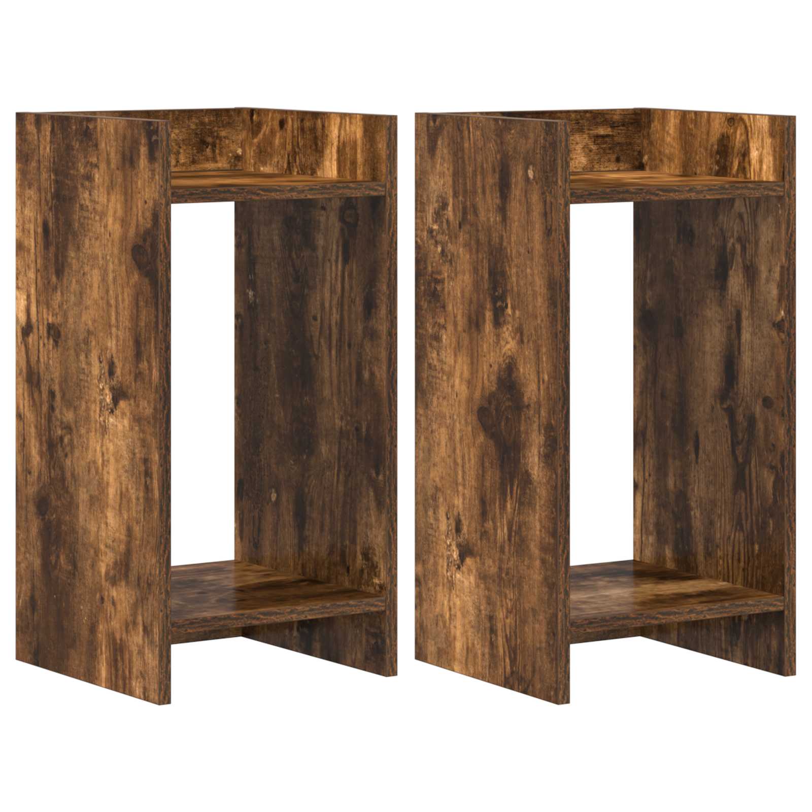 vidaXL Plant Stand 2 pcs Smoked Oak 30 x 30 x 60 cm Engineered Wood 2