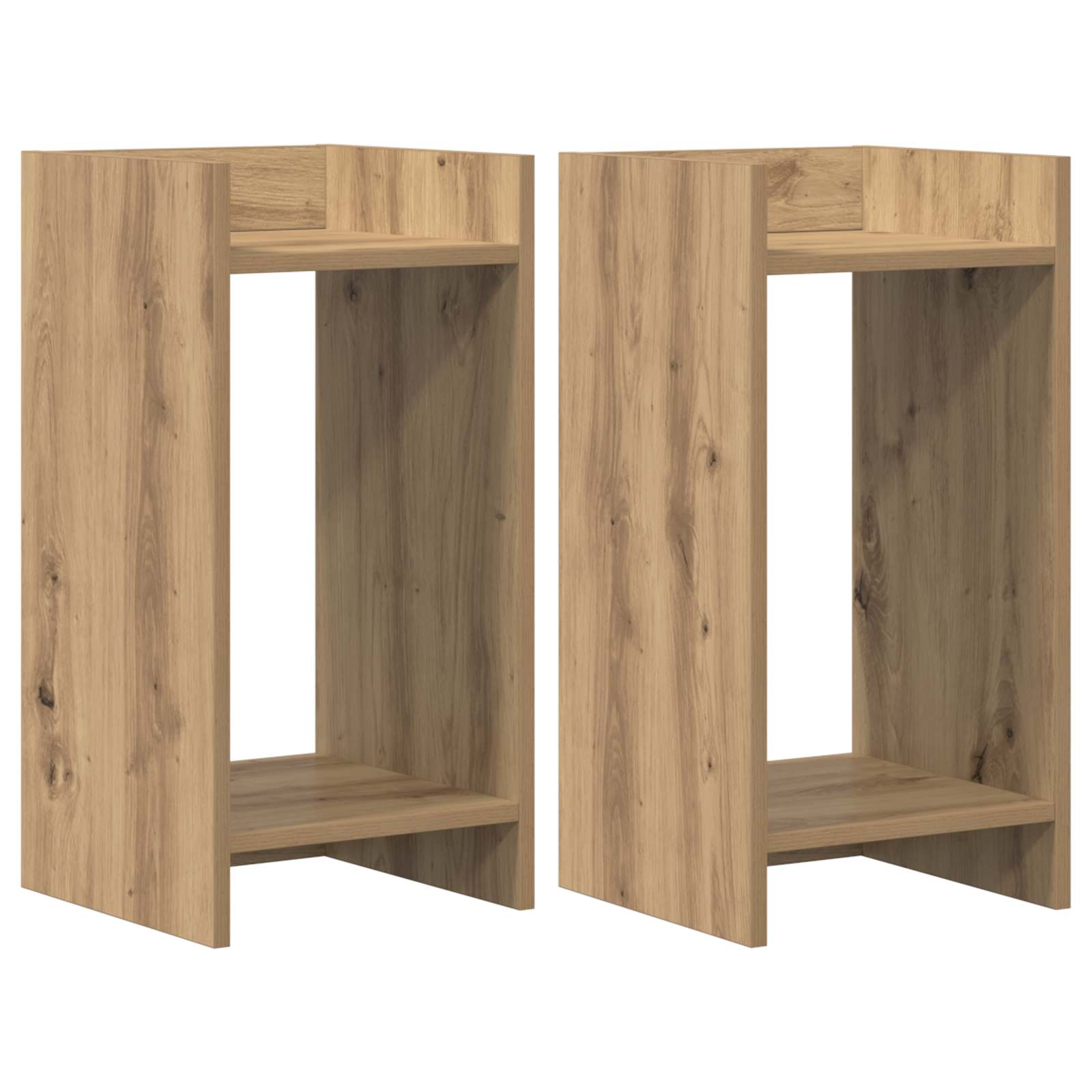 vidaXL Plant Stand 2 pcs Artisan Oak 30 x 30 x 60 cm Engineered Wood 2