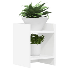vidaXL Plant Stand 2 pcs White 30 x 30 x 40 cm Engineered Wood 3