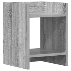 vidaXL Plant Stand 2 pcs Grey Sonoma 30 x 30 x 40 cm Engineered Wood 5